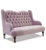 John Sankey Constantine Snuggler Sofa in Tate Velvet Rose Fabric with Floral Scatter Cushions