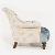John Sankey Crinoline Chair in Ava Velvet Lagoon and Tea Time Pastel Fabrics Side Details