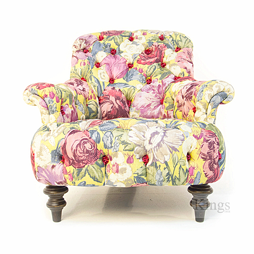 John Sankey Crinoline Chair in Loseley Park Lime Fabric Front