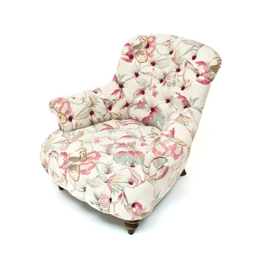 John Sankey Crinoline Chair in Omoko Antique Fabric