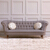 John Sankey Evita King Size Sofa in Sorrento Mist Fabric with Contrast Circular Cushions