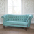 John Sankey Evita Grand Sofa in Vintage Linen Aqua Fabric