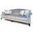 John Sankey Fairbanks Lounger Large Sofa in Grey Velvet Fabric