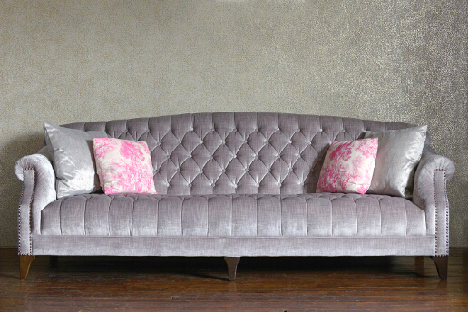John Sankey Fairbanks Lounger in Avignon Petal Fabric with Floral Scatter Cushions