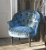 John Sankey Ferdinand Chair in Atlantis Velvet Aqua Fabric