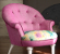 John Sankey Ferdinand Chair in Monty Cyclamen Fabric