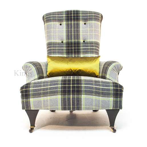 John Sankey Hawthorne Chair in Cello Lime Wool Fabric