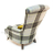 John Sankey Hawthorne Chair in Cello Lime Wool Fabric