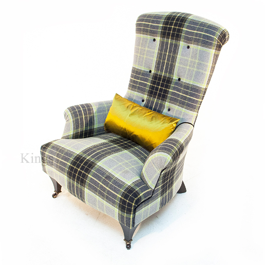 John Sankey Hawthorne Chair in Cello Lime Wool Fabric