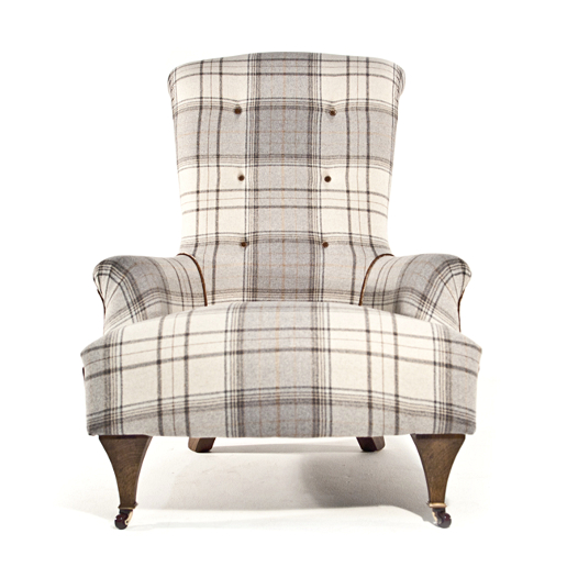 John Sankey Hawthorne Chair in Cello Smoke Wool Fabric