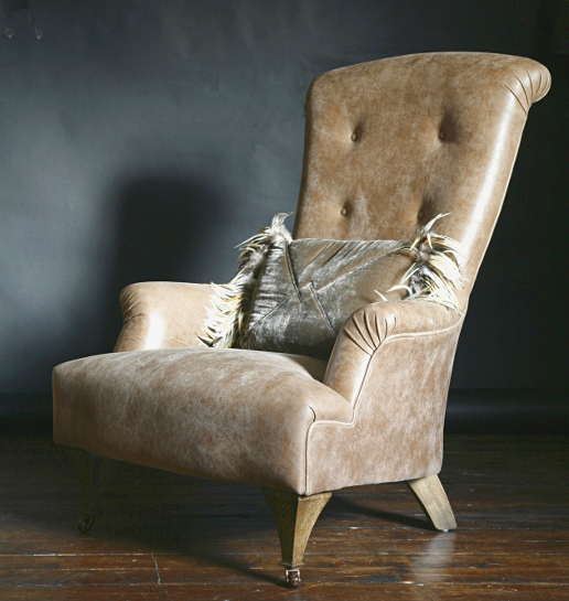 John Sankey Hawthorne Chair in Full Leather Fabric