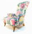 John Sankey Hawthorne Chair in Loseley Park Lime Floral Fabric