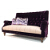 John Sankey Holkham Grand Sofa in Borghese Velvet Crocus Fabric with Wool Plaid Seat Cushions