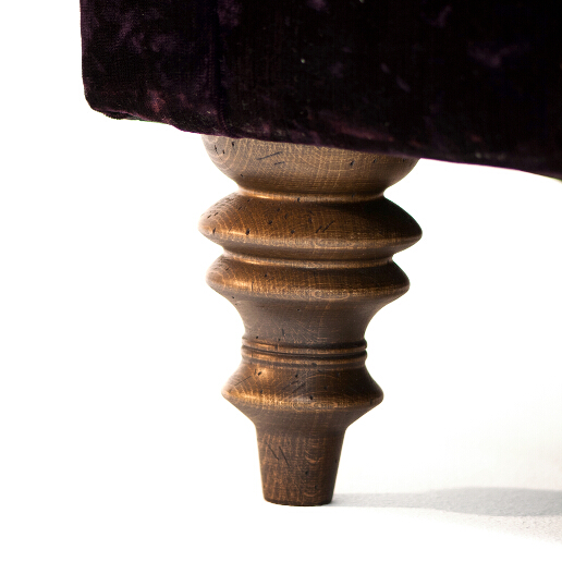 John Sankey Holkham Sofa Leg in Distressed Oak Finish Detail