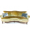 John Sankey Matilda Sofa in Ava Velvet Green Gold Fabric