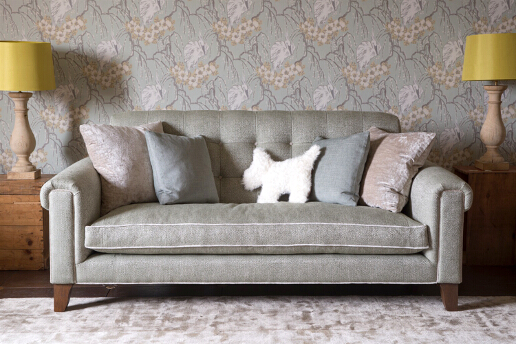 John Sankey Mitford Club Sofa in Rodin Applemint Wool Fabric