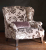 John Sankey Moliere Wing Chair in Marlene Taupe Fabric