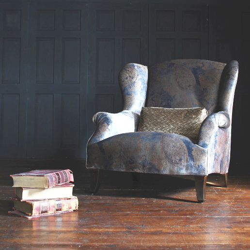 John Sankey Moliere Wing Chair in Pavlova Stardust Fabric