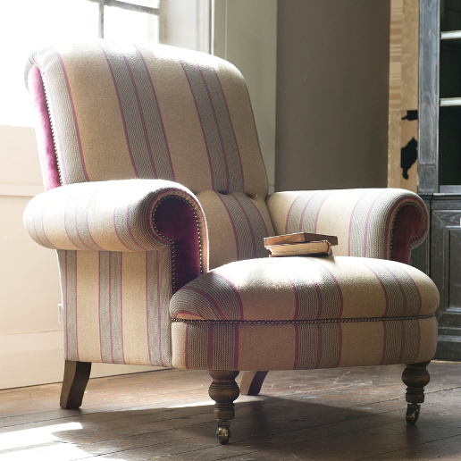 John Sankey Partridge Chair in Landscape Hero Fabric