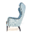 John Sankey Rickman Chair in Ava Velvet Lagoon Fabric