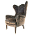 John Sankey Rickman Chair in Brown Velvet Fabric