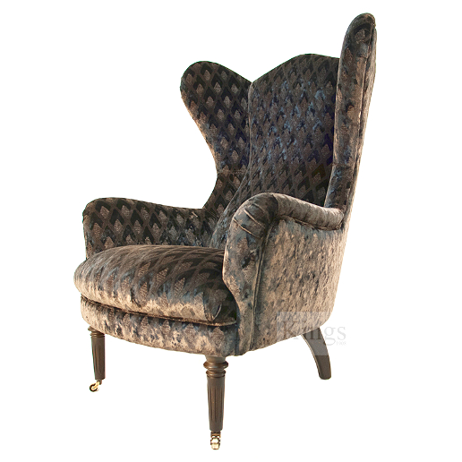 John Sankey Rickman Chair in Brown Velvet Fabric