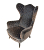 John Sankey Rickman Chair in Brown Velvet Fabric