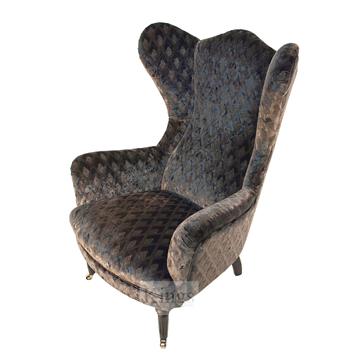 John Sankey Rickman Chair in Brown Velvet Fabric