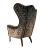 John Sankey Rickman Chair in Brown Velvet Fabric