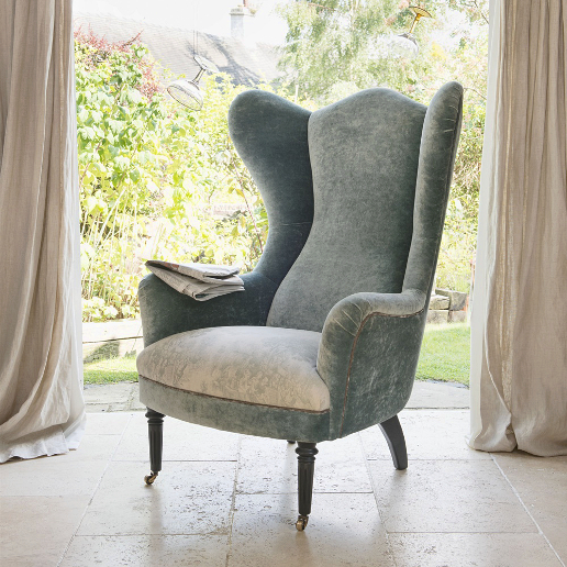 John Sankey Rickman Chair in Deluxe Velvet Fabric