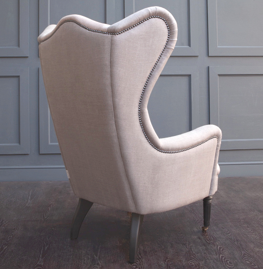John Sankey Rickman Chair in Restorers Linen Fabric