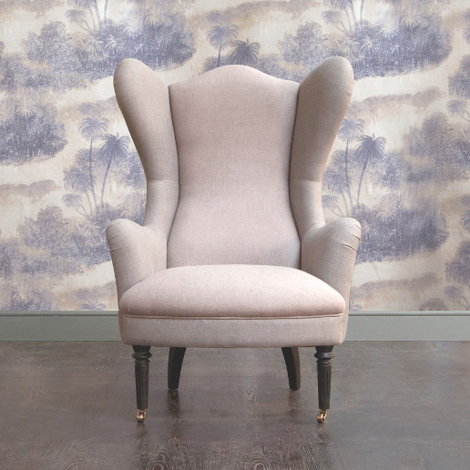 John Sankey Rickman Chair in Restorers Linen Fabric