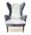 John Sankey Rickman Chair in Toile Grey Velvet