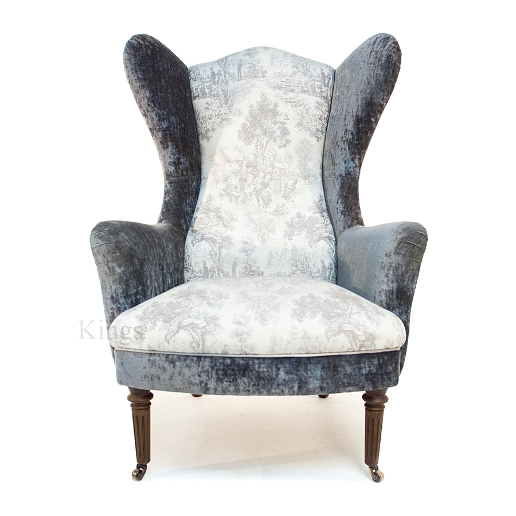 John Sankey Rickman Chair in Toile Grey Velvet