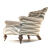 John Sankey Slipper Chair in Argento Velvet Pewter Fabric