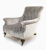 John Sankey Slipper Chair in Delanty Velvet Silver Fabric