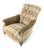 John Sankey Slipper Chair in Viola Barley Wool Fabric and Leather Arms