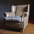 John Sankey Tolstoy Chair in Full Leather with Contrast Fabric Seat