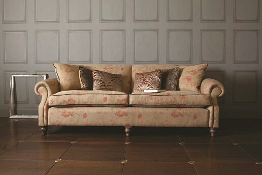 John Sankey Tolstoy Sofa in Toulon Antique Floral Fabric