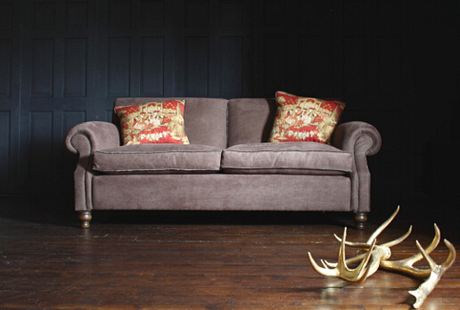 John Sankey Tolstoy Sofa in Apollinaire Saddle Fabric