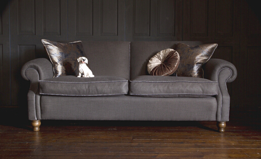 John Sankey Tolstoy Sofa in Monmartre Coal Fabric