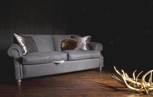 John Sankey Tolstoy Sofa in Monmartre Coal Fabric