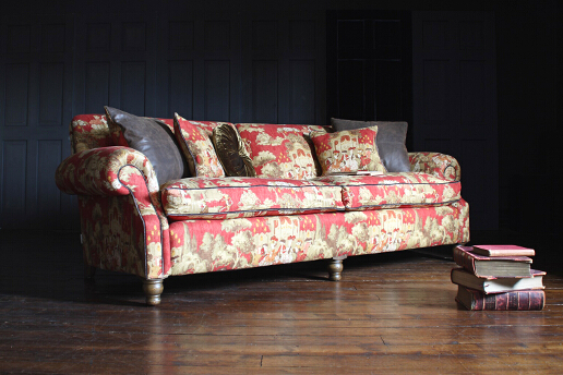 John Sankey Tolstoy Sofa in Clarence Pimento Fabric