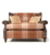 John Sankey Tosca Snuggler Sofa in Cello Toast Fabric with Hawker Peat Arms and Wings