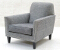 John Sankey Tuxedo Chair in Hudson Nero Fabric with Studding Detail