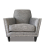 John Sankey Tuxedo Club Chair in Hudson Nero Fabric with Studding Front View