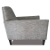 John Sankey Tuxedo Club Chair in Hudson Nero Fabric with Studding Side View