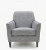 John Sankey Tuxedo Club Chair in Hudson Nero Fabric with Piping Detail