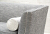 John Sankey Tuxedo Sofa in Hudson Nero Fabric and Bolster Pillow Detail