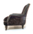 John Sankey Upholstery Alphonse Chair in Brown Velvet Fabrics with Leather Border and Studs